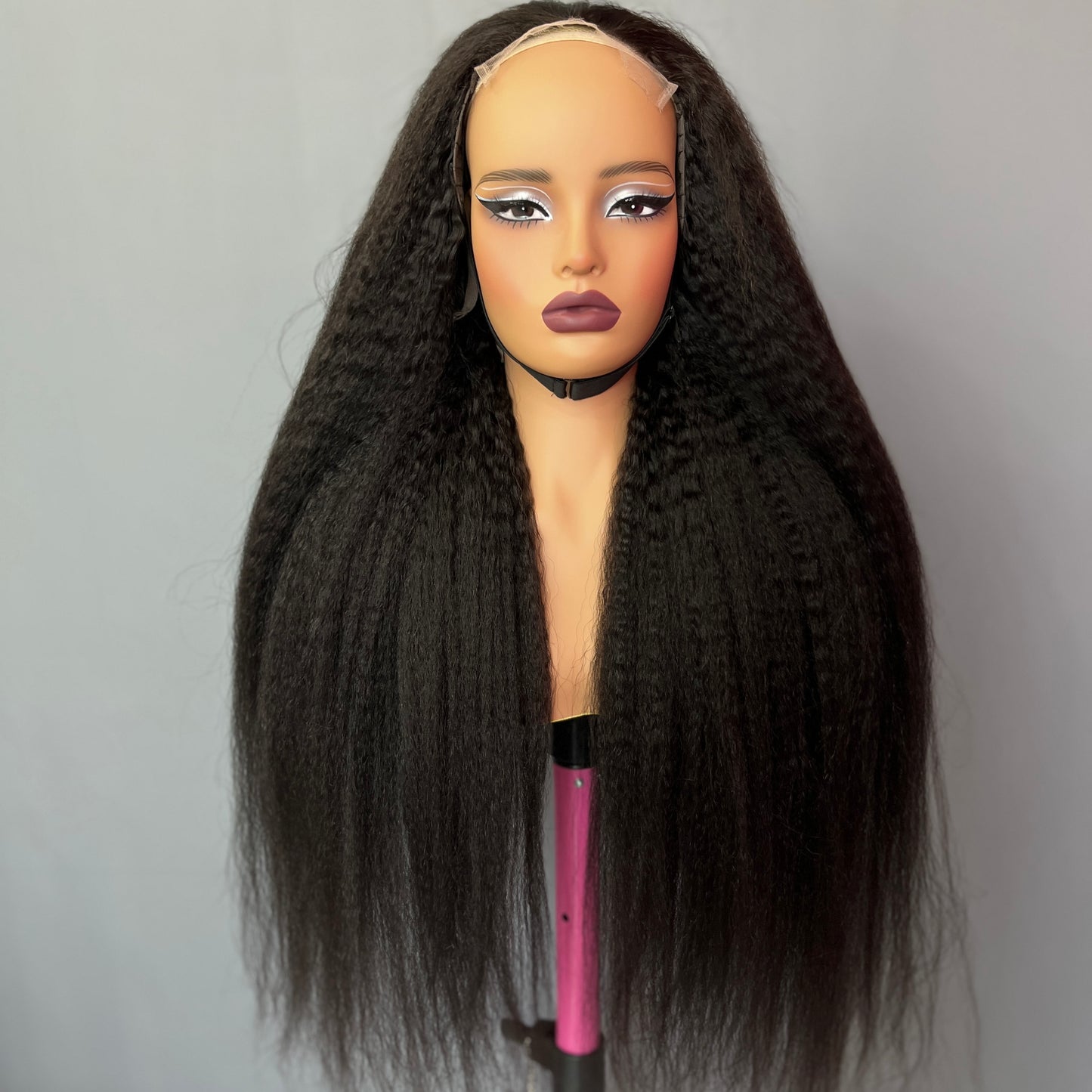 200% Density Kinky Straight 5X5 13X4 13X6 HD/ TP Lace Frontal Wig