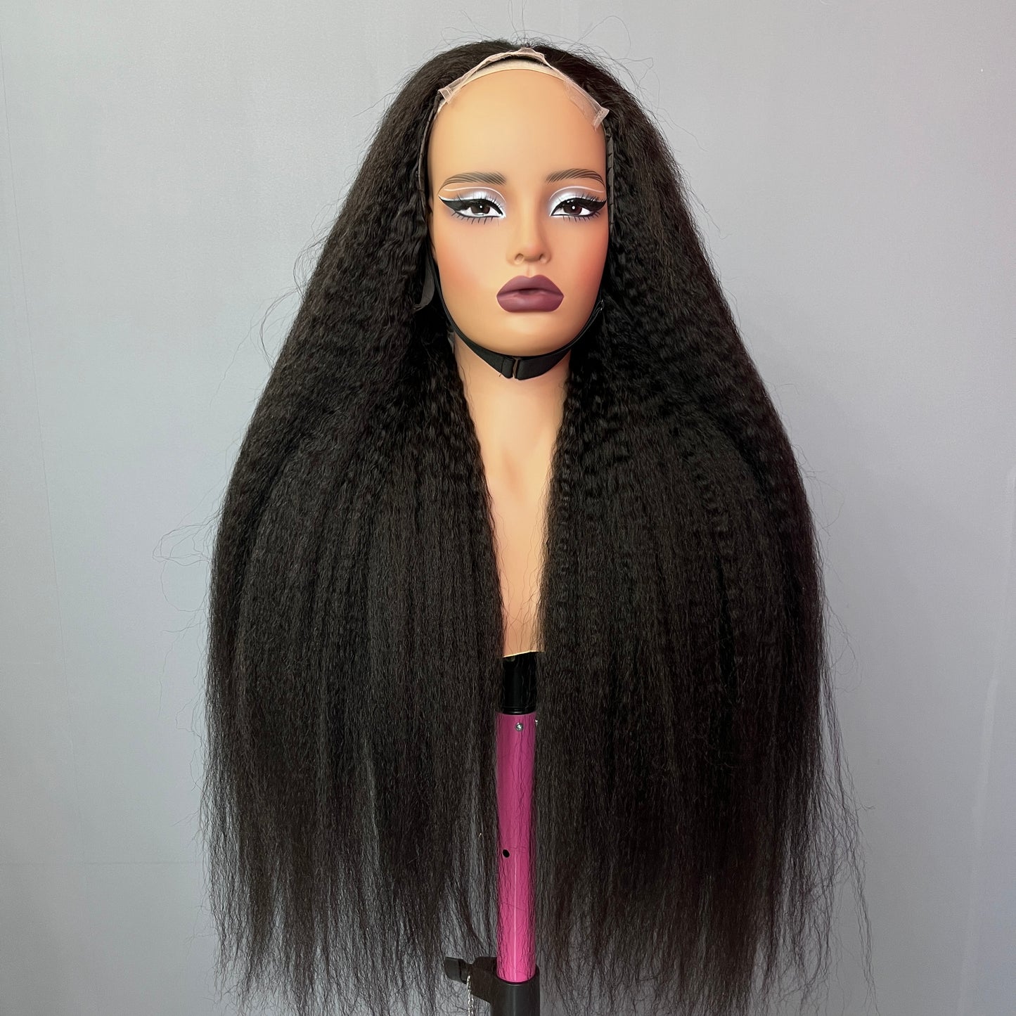 200% Density Kinky Straight 5X5 13X4 13X6 HD/ TP Lace Frontal Wig