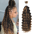 #1B/30 Deep Wave Hair Bulk | Bohemian | For Braiding | 100% Human Hair | BORUIHAIR