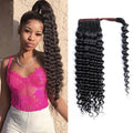 Deep Wave 12A Warp Around Ponytails 100% Human Hair Ponytails