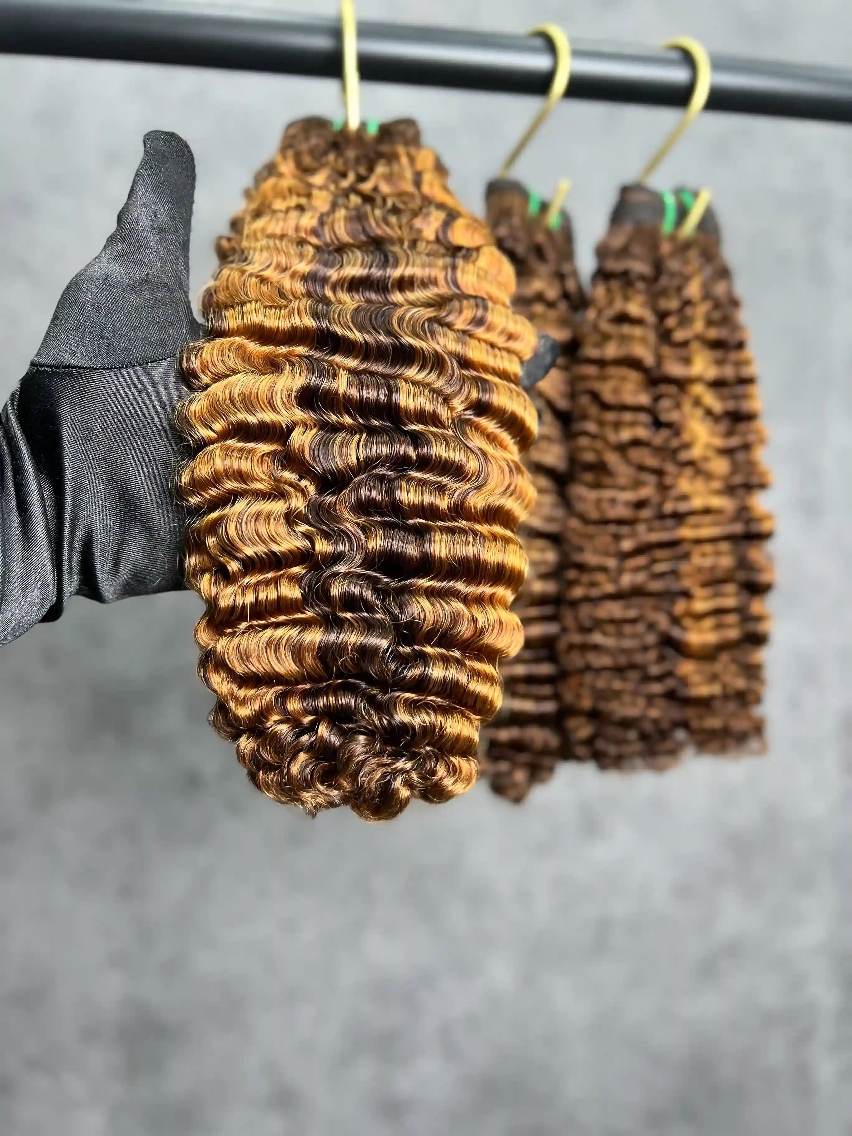 3PCS Super Double Drawn Pixie Curly P4/30 Color Vietnamese Bundles | 12–24 Inch |  Boruihair | 100% Human Hair