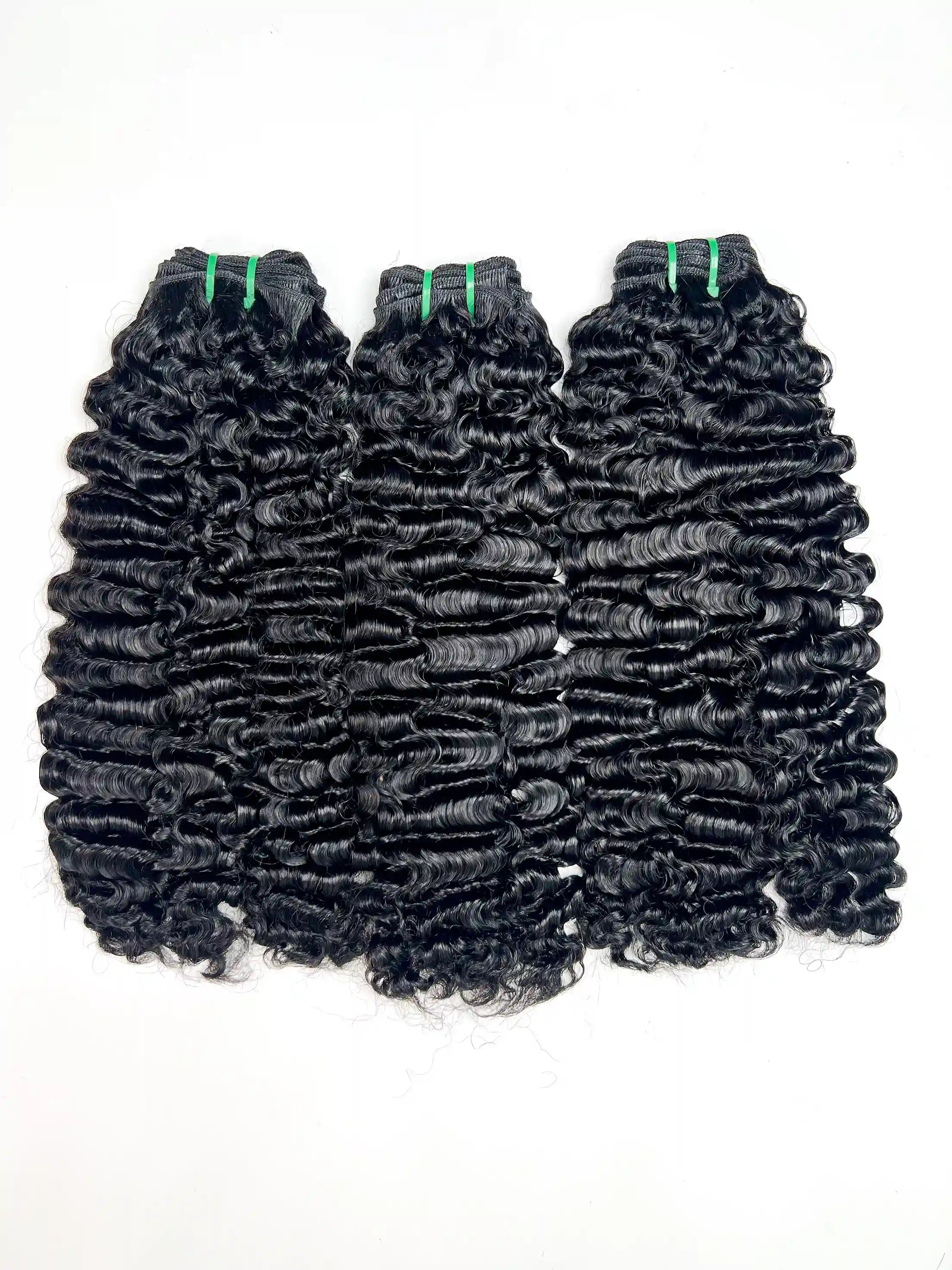 3PCS Super Double Drawn Pixie Curly B Vietnamese Hair Bundles | 12–24 Inch |  Boruihair | 100% Human Hair