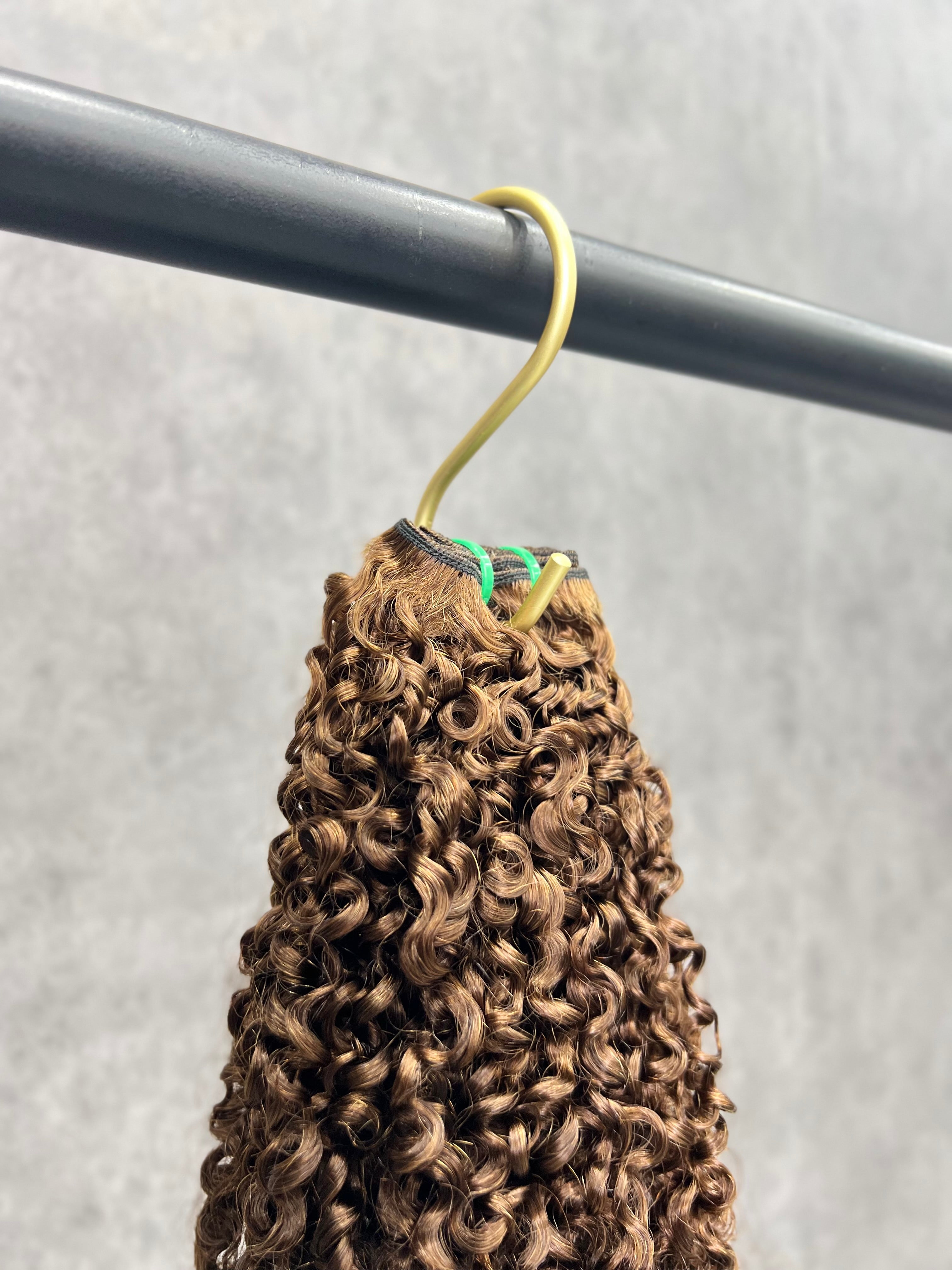 1PC Color #4 Pixie Curly SDD Hair Bundles | 12–30 Inch | Boruihair | 100% Human Hair