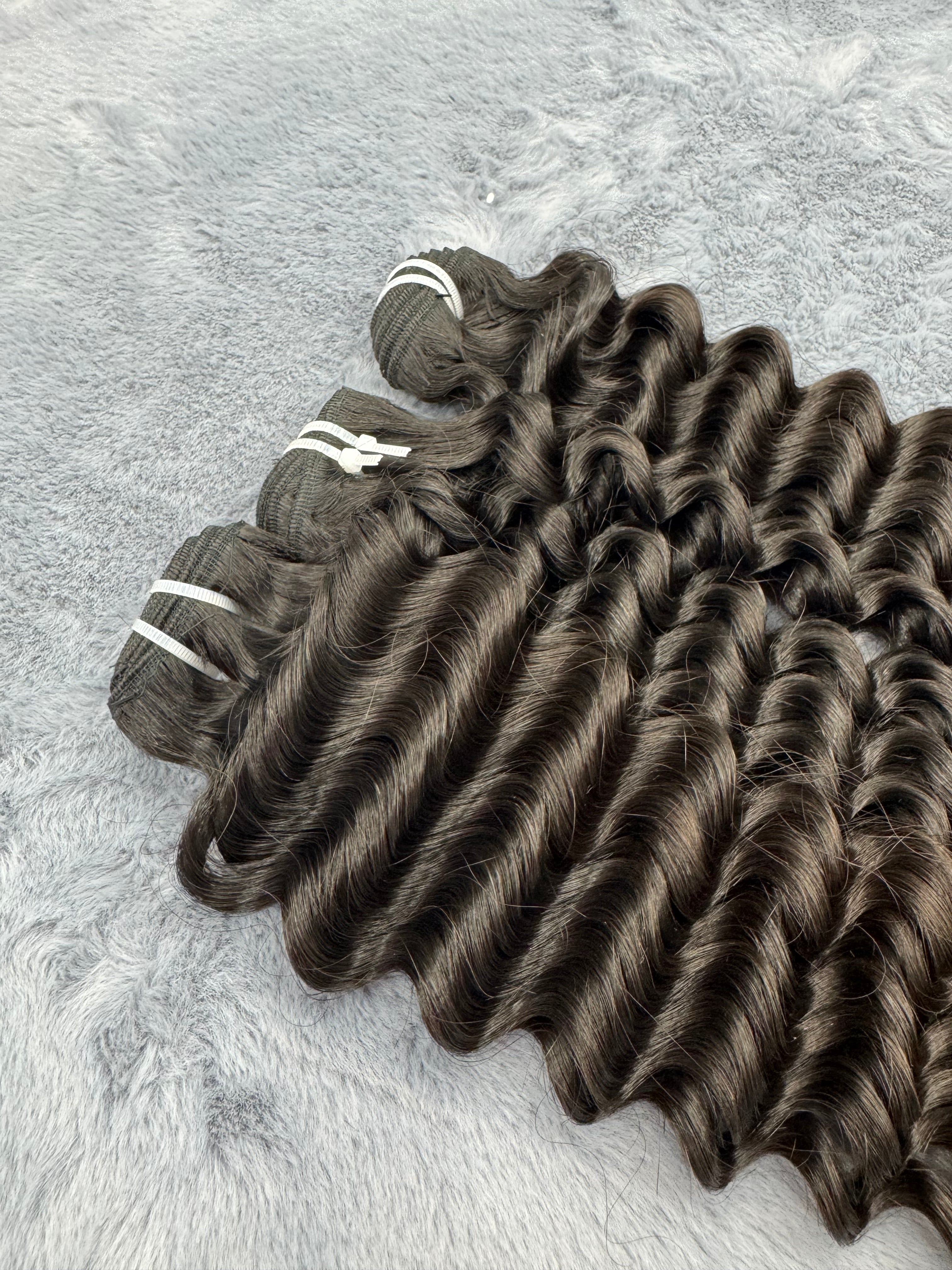 3PCS Deep Wave Top Raw Hair Bundles | 12–30 Inch | Boruihair | 100% Human Hair
