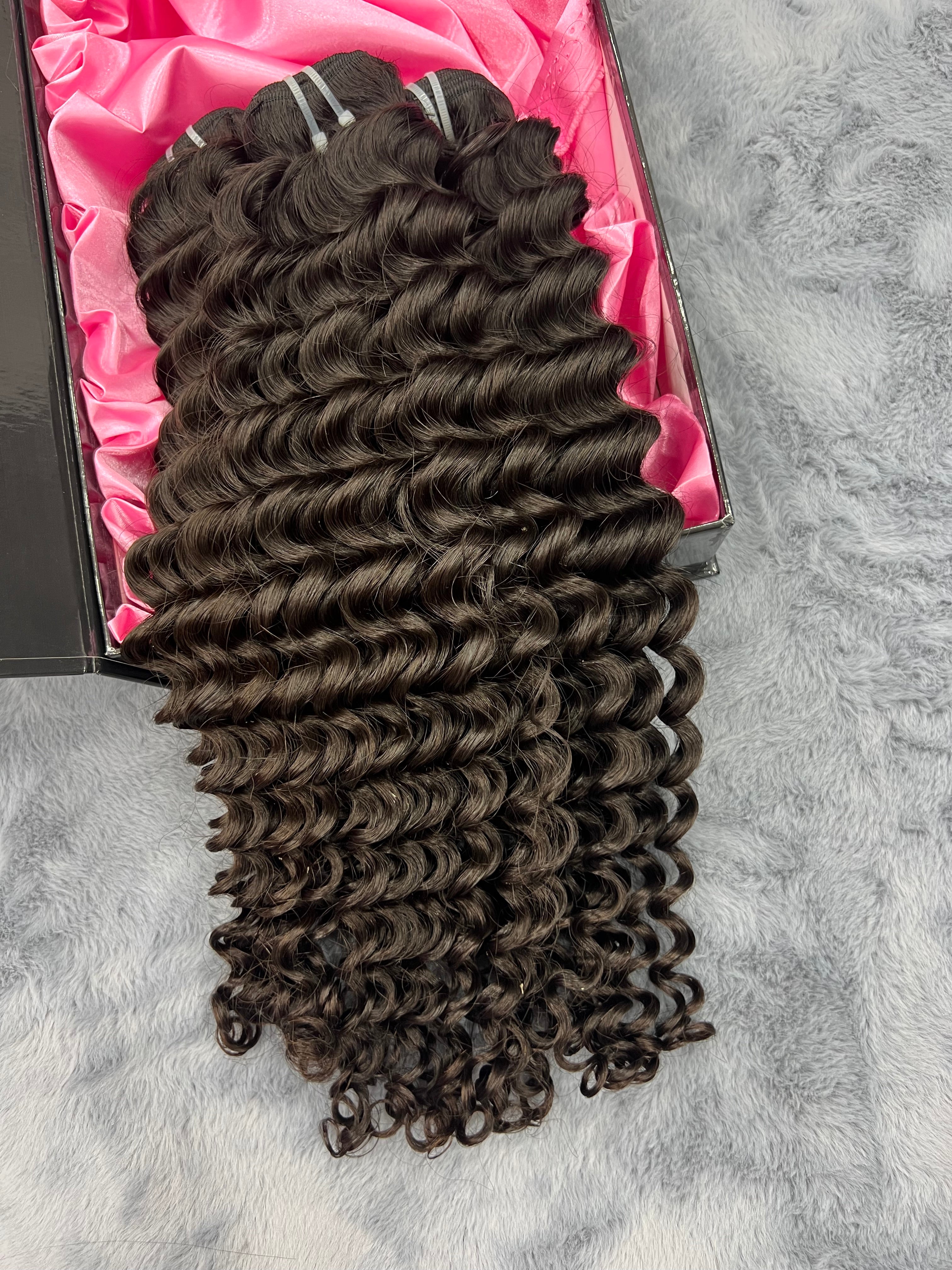 3PCS Deep Wave Top Raw Hair Bundles | 12–30 Inch | Boruihair | 100% Human Hair