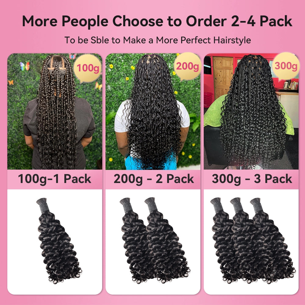 Best Human Hair For Boho Braids Deep Curly BORUIHAIR