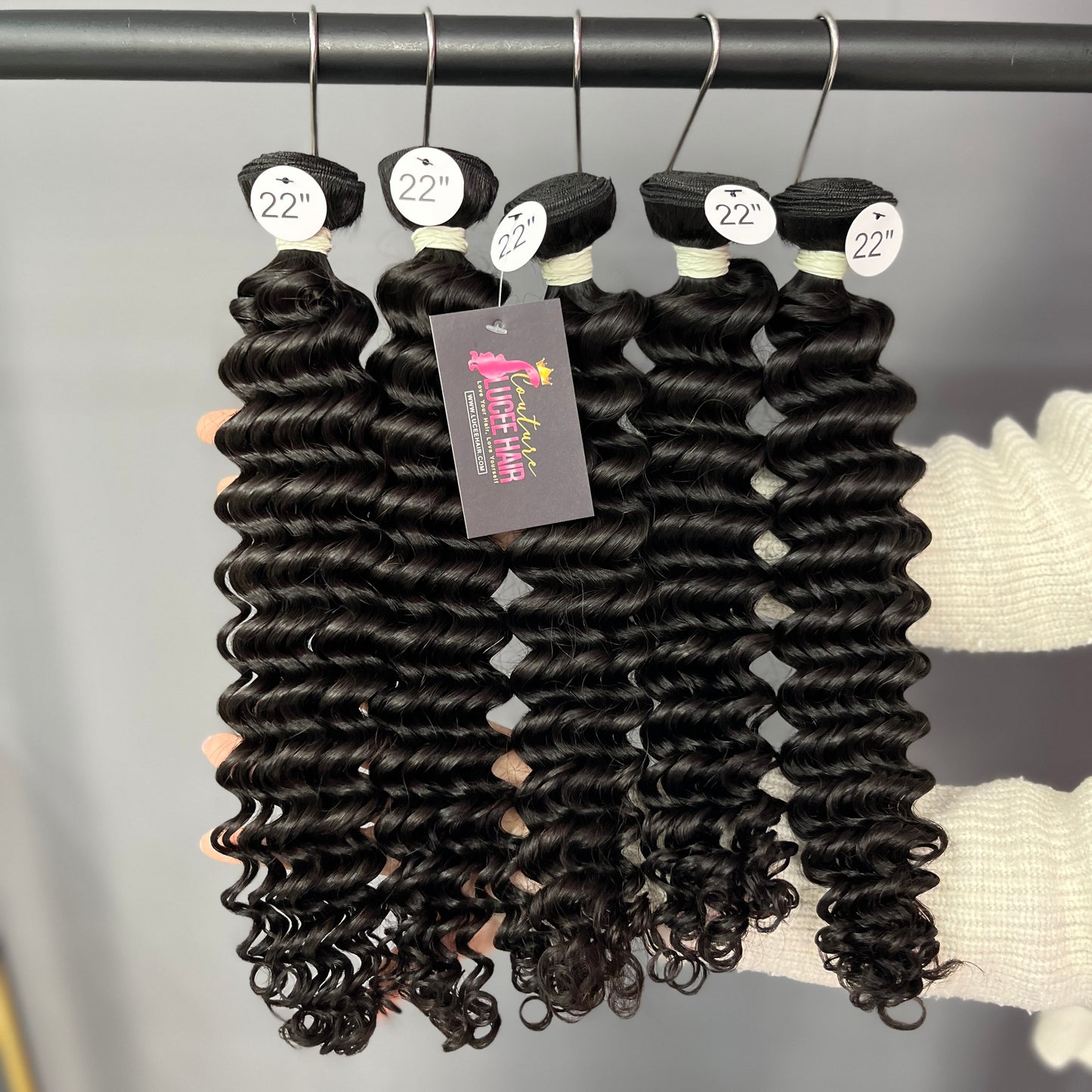 Luceehair 3/4 PCS Top Raw hair Bundles Deals Deep Wave