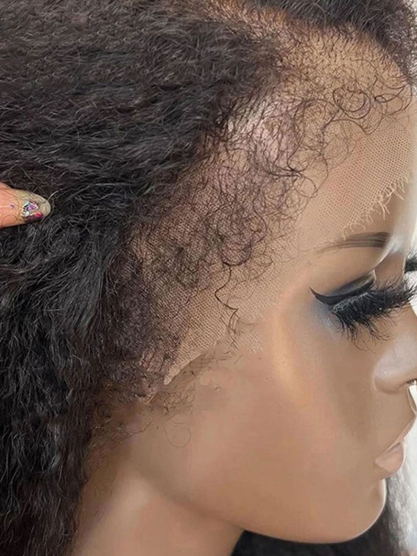 4C Edges Baby Hair Lace Wig | 13x4 & 13x6 HD Lace Frontal Wig| Natural Hairline Kinky Straight Wig