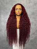 250% Density 99J Deep Wave HD Closure Lace Color Wig | 5x5,6x6 & 7x7 Closure | 100% Human Hair | Boruihair