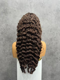 Spiral Burmese Curly Virgin Hair 2# Colorful Closure Lace Wig BoruiHair| 5x5 Closure & 13x4 Frontal| 100% Human Hair