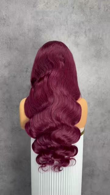 200% Density 99J Body Wave HD Closure Lace Color Wig | 5x5,6x6 & 7x7 Closure | 100% Human Hair | Boruihair