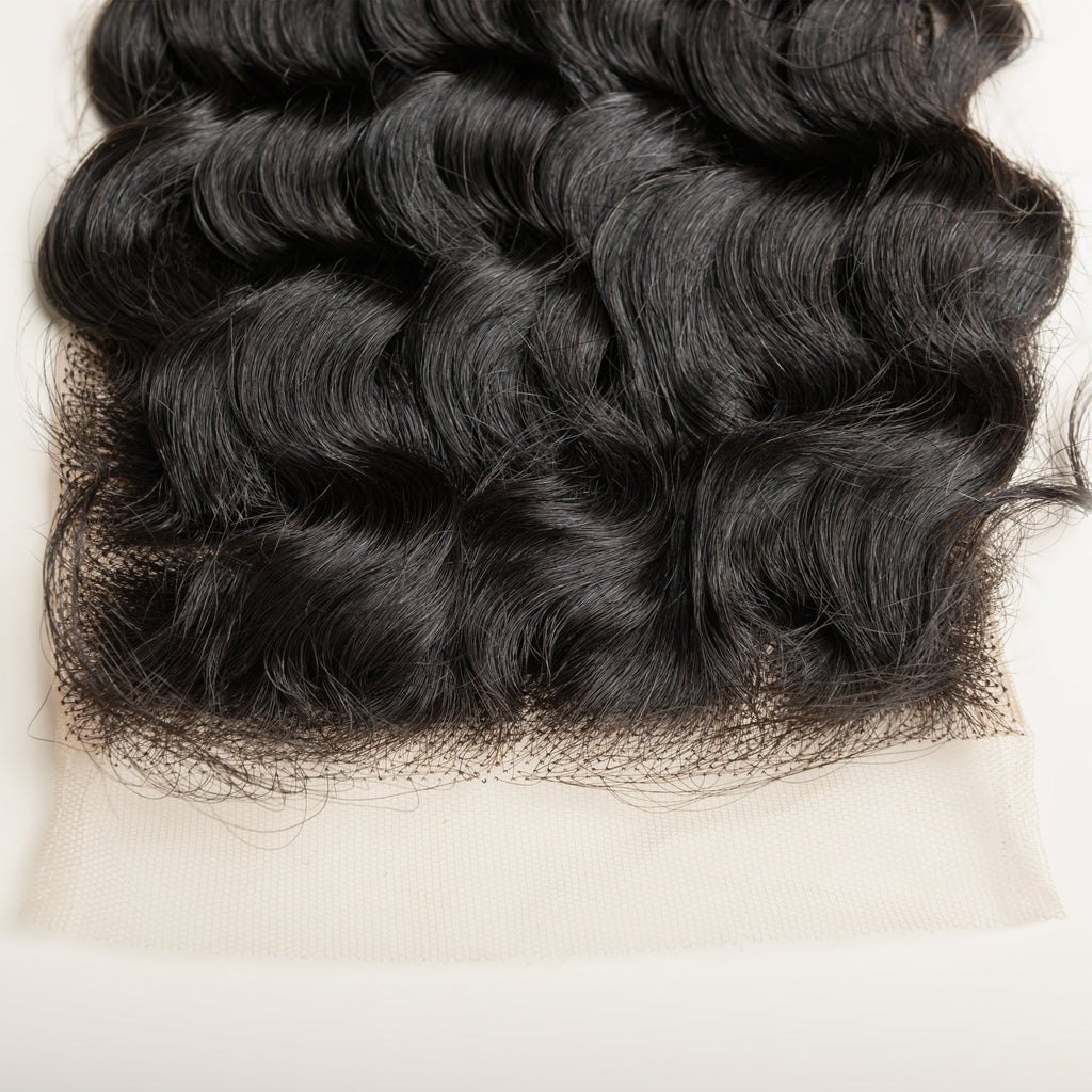 Deep Wave Lace 4x4 & 5x5 Closures | 12–22"| 100% Human Hair | Transparent & HD Lace | Boruihair