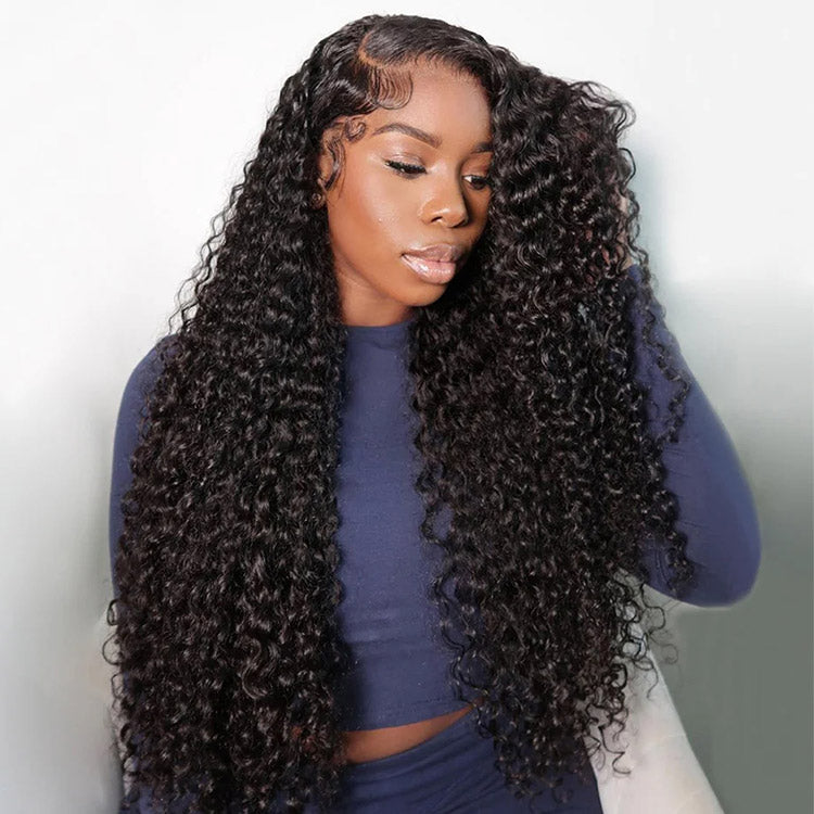 250% HD Lace Frontal Wigs Burmese Curly Undetectable Lace Front Wigs Human Hair
