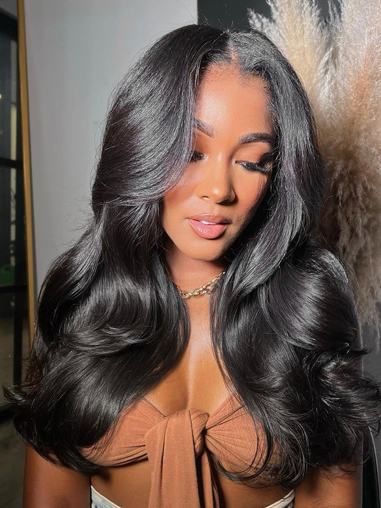 250% Density Boruihair Body Wave Glueless Pre‐Plucked Human Hair Wigs| V‐Part & U‐Part Options | 100% Human Hair