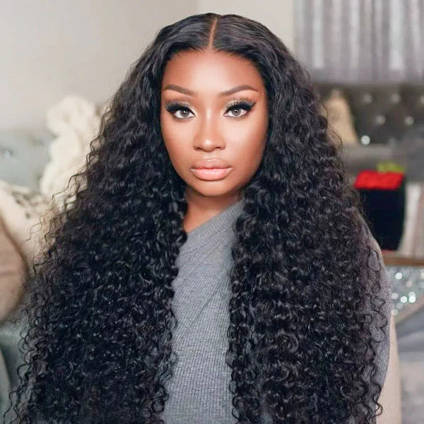 250% Density Boruihair Burmese Curly Glueless Pre‐Plucked Human Hair Wigs| V‐Part & U‐Part Options | 100% Human Hair