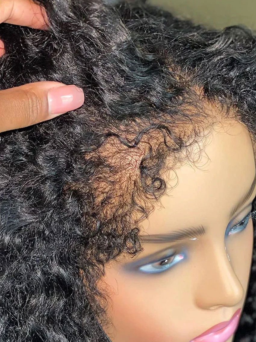 4C Edges Baby Hair Lace Wig | 13x4 & 13x6 HD Lace Frontal Wig| Natural Hairline Deep Curly Wig