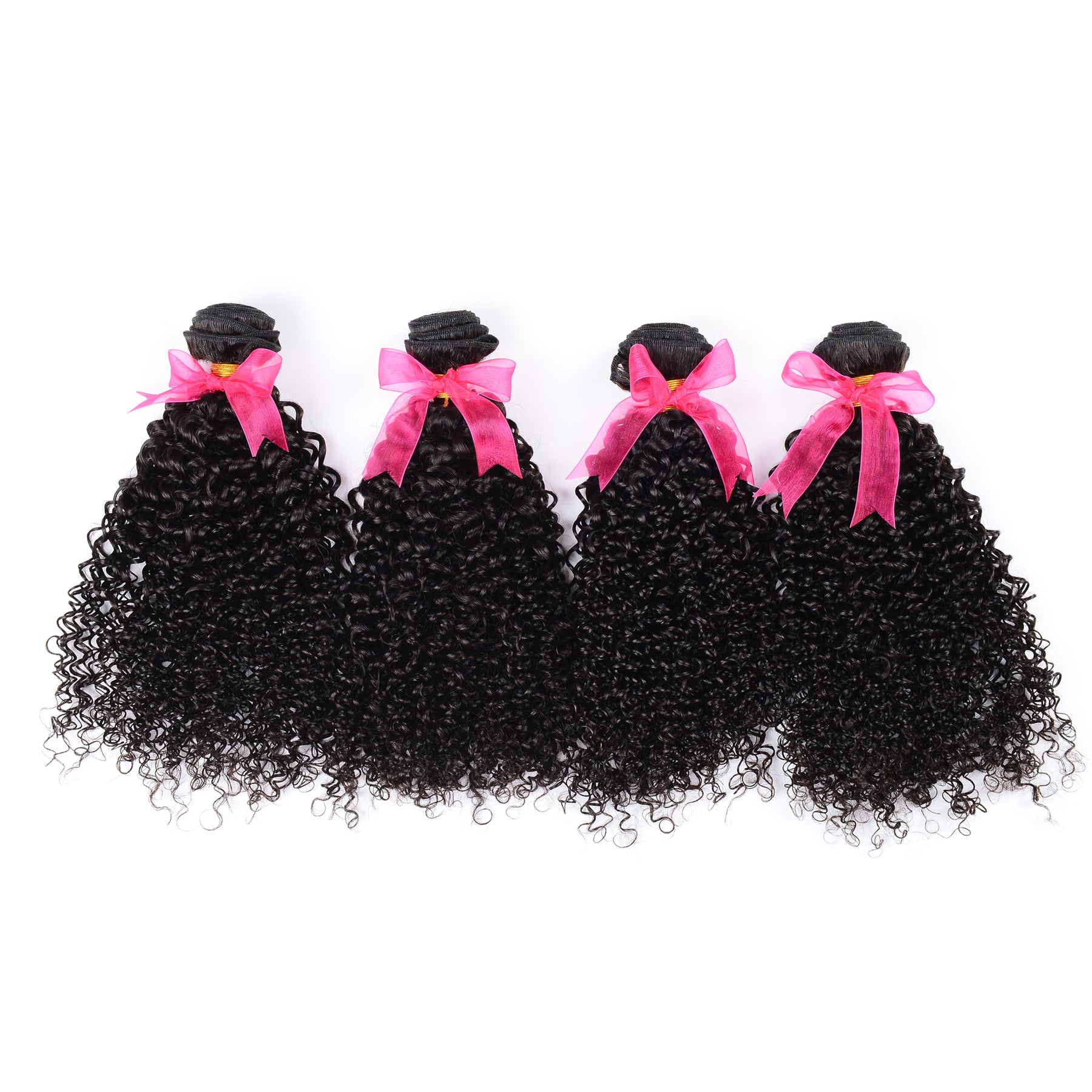 Kinky Curly 4PCS Bundles & 1PC Closure or Frontal – 5x5, 13x4 & 13x6 | 100% Human Hair | Transparent Lace Wig | Boruihair