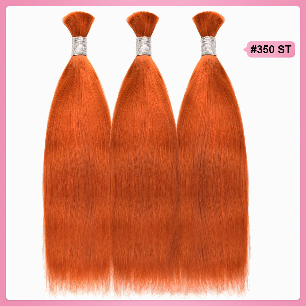 #350 Straight Hair Bulk | Boho Braids | No Weft | 100% Human Hair | BORUIHAIR