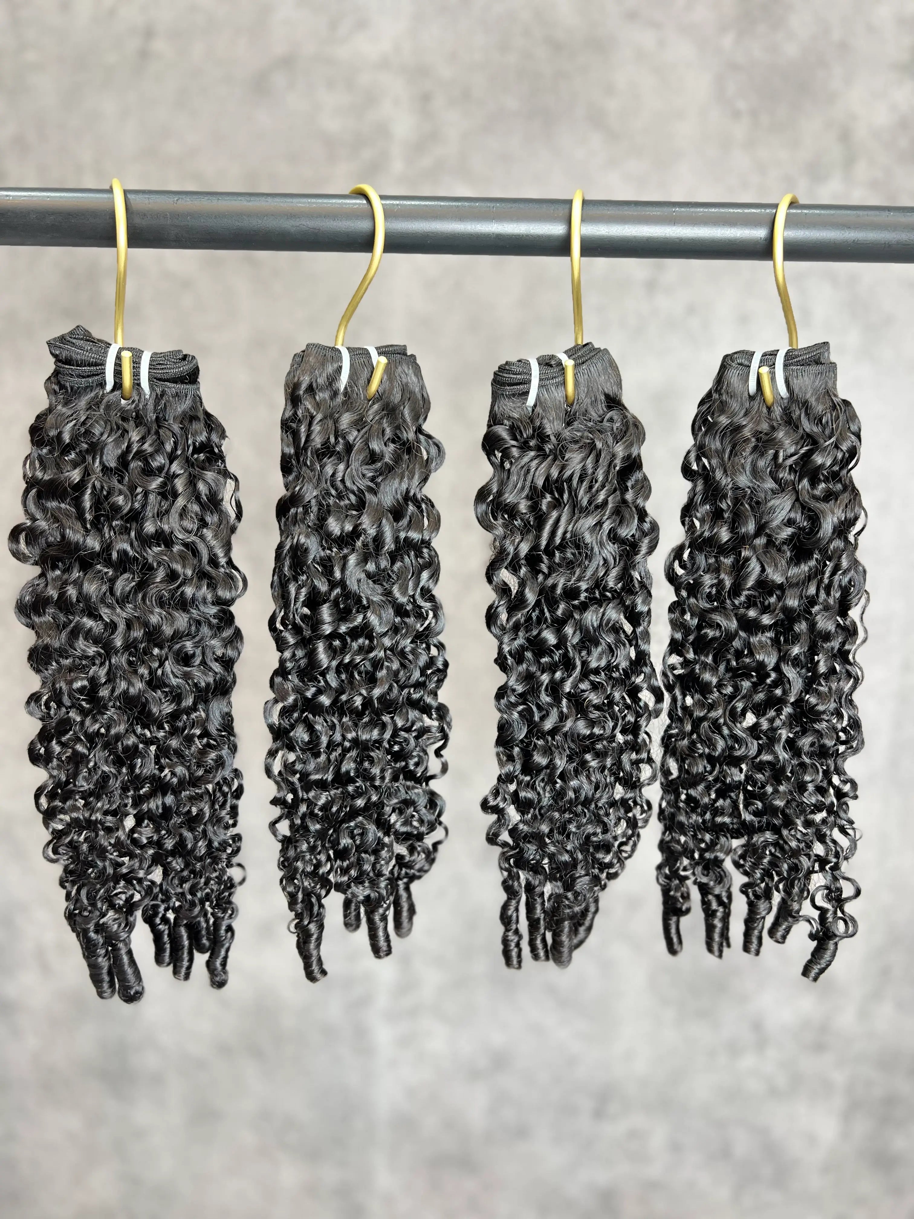 4PCS Spiral Curly Top Vrigin Hair Bundles | 12–30 Inch |Boruihair | 100% Human Hair