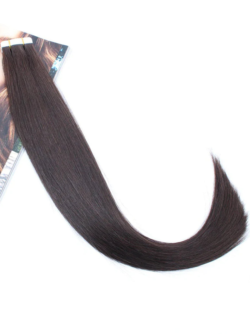 #2 Straight Tape in Hair  Extensions 20pcs 50g/pack Seamless Skin Weft Hair | 100% Human Hair | BORUIHAIR