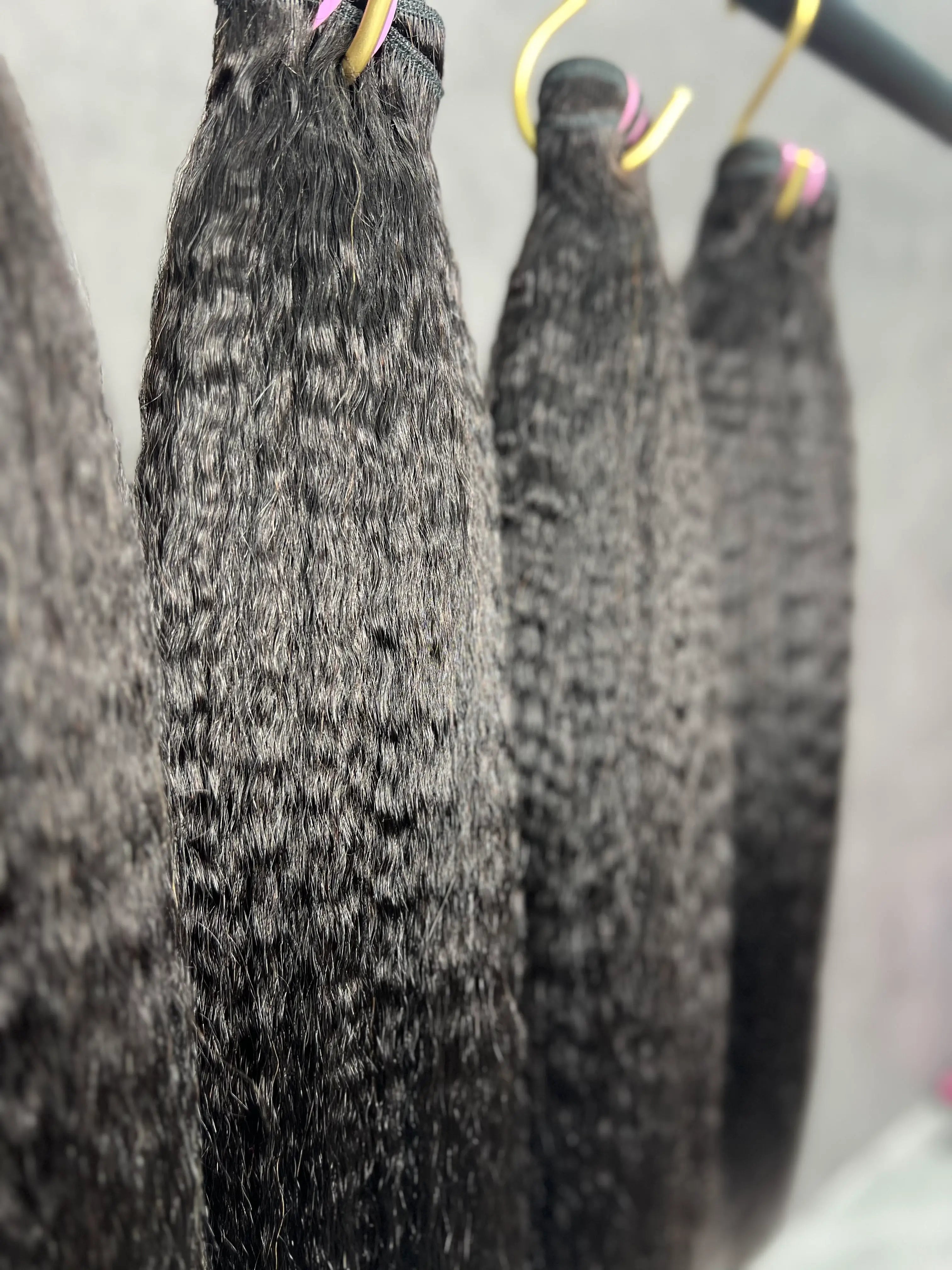4PCS Kinky Straight Top Vrigin Hair Bundles | 12–30 Inch | Boruihair | 100% Human Hair