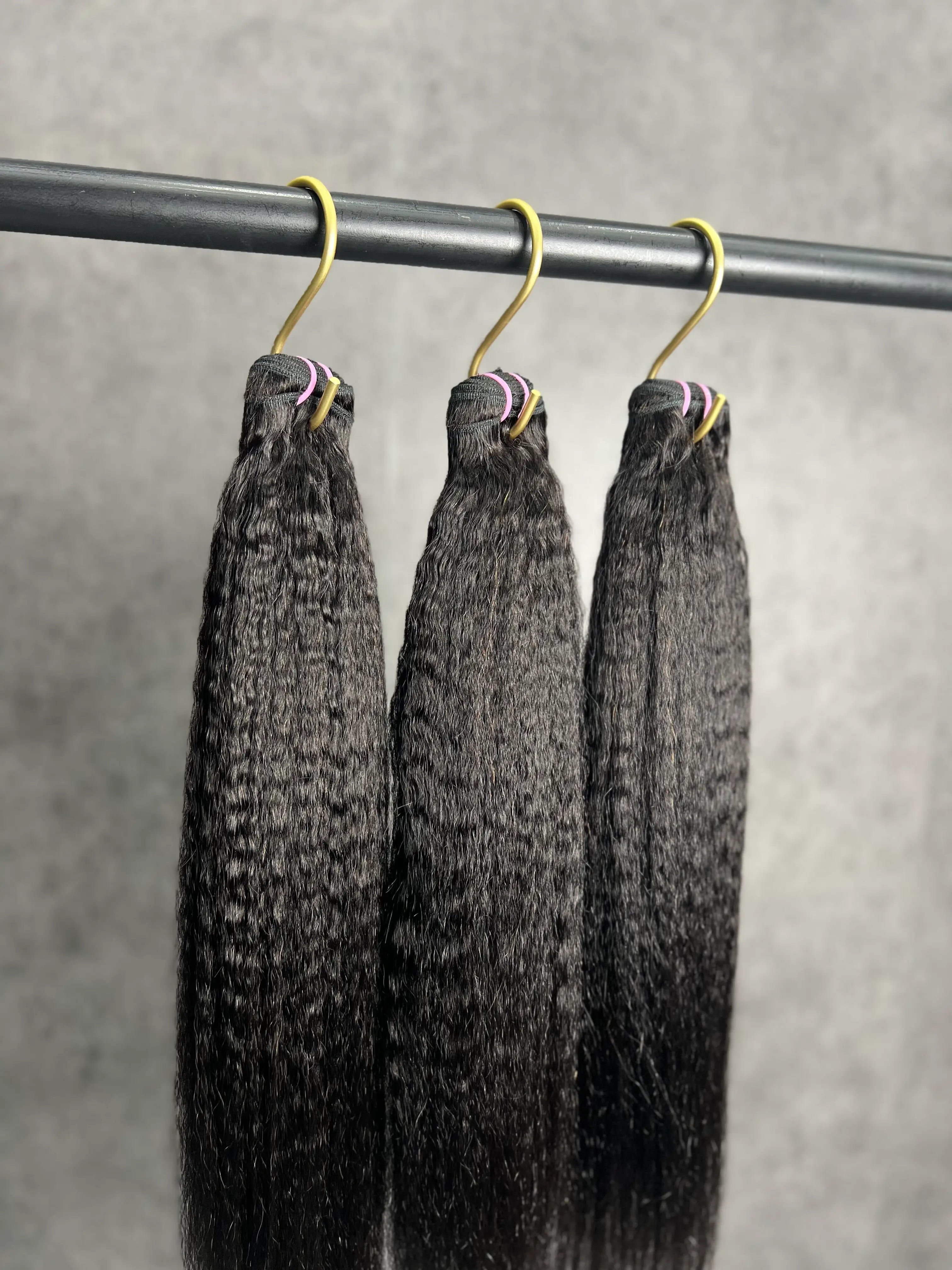 3PCS Kinky Straight Top Virgin Hair Bundles | 12–30 Inch |  Boruihair |  100% Human Hair