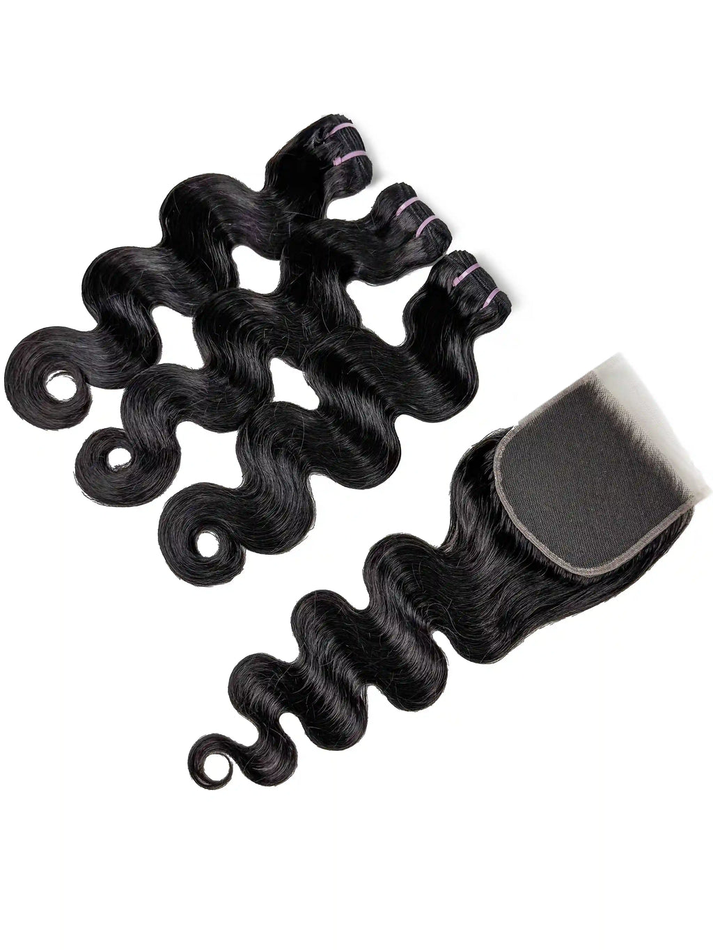 Body Wave 3PCS Bundles & 1PC 5x5 Lace Closure | Transparent & HD Lace | 100% Human Hair | Top Virgin Hair