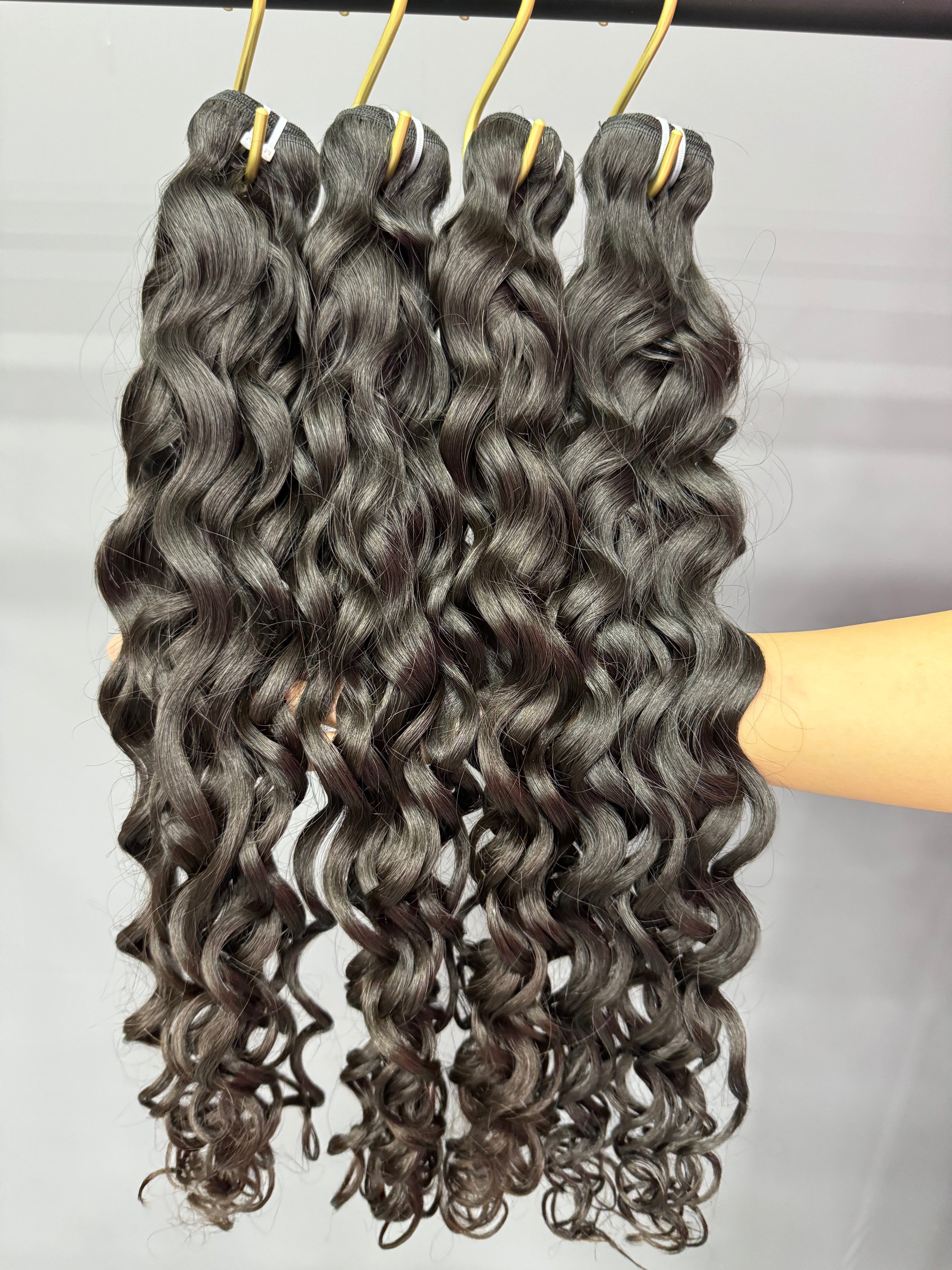 Water Wave 4PCS Bundles & 1PC 13x6 Lace Frontal | Transparent & HD Lace | 100% Human Hair | Top Virgin Hair