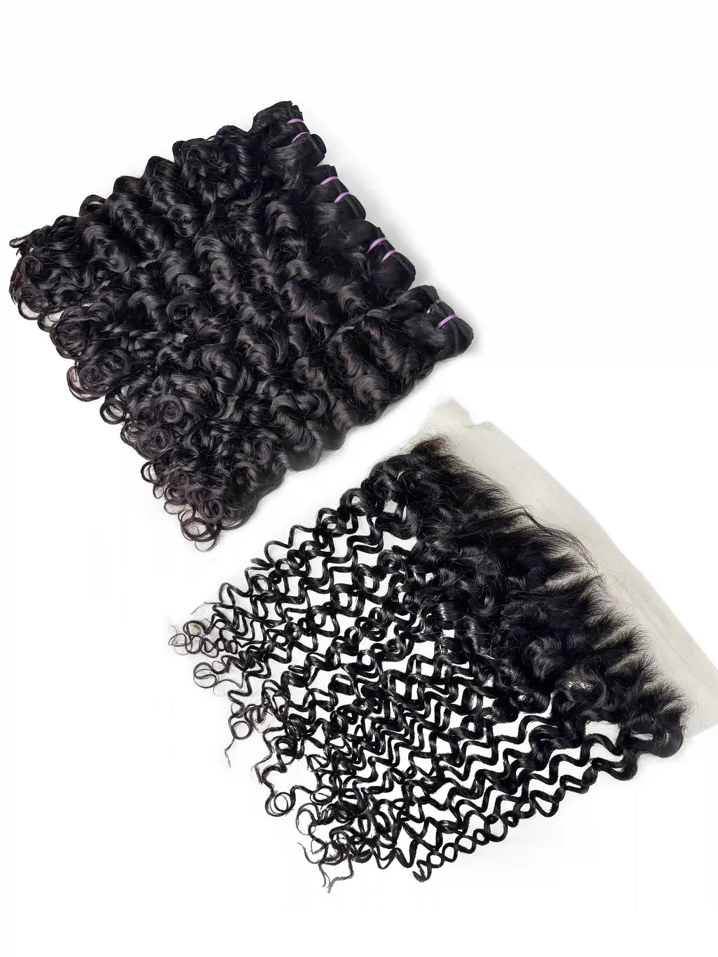 Water Wave 4PCS Bundles & 1PC 13x4 Lace Frontal | Transparent & HD Lace | 100% Human Hair | Top Virgin Hair