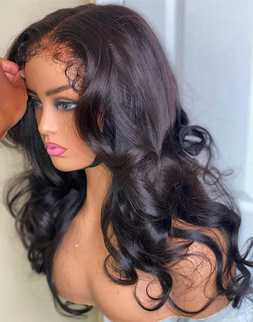 4C Edges Baby Hair Lace Wig | 13x4 & 13x6 HD Lace Frontal Wig| Natural Hairline Body Wave Wig