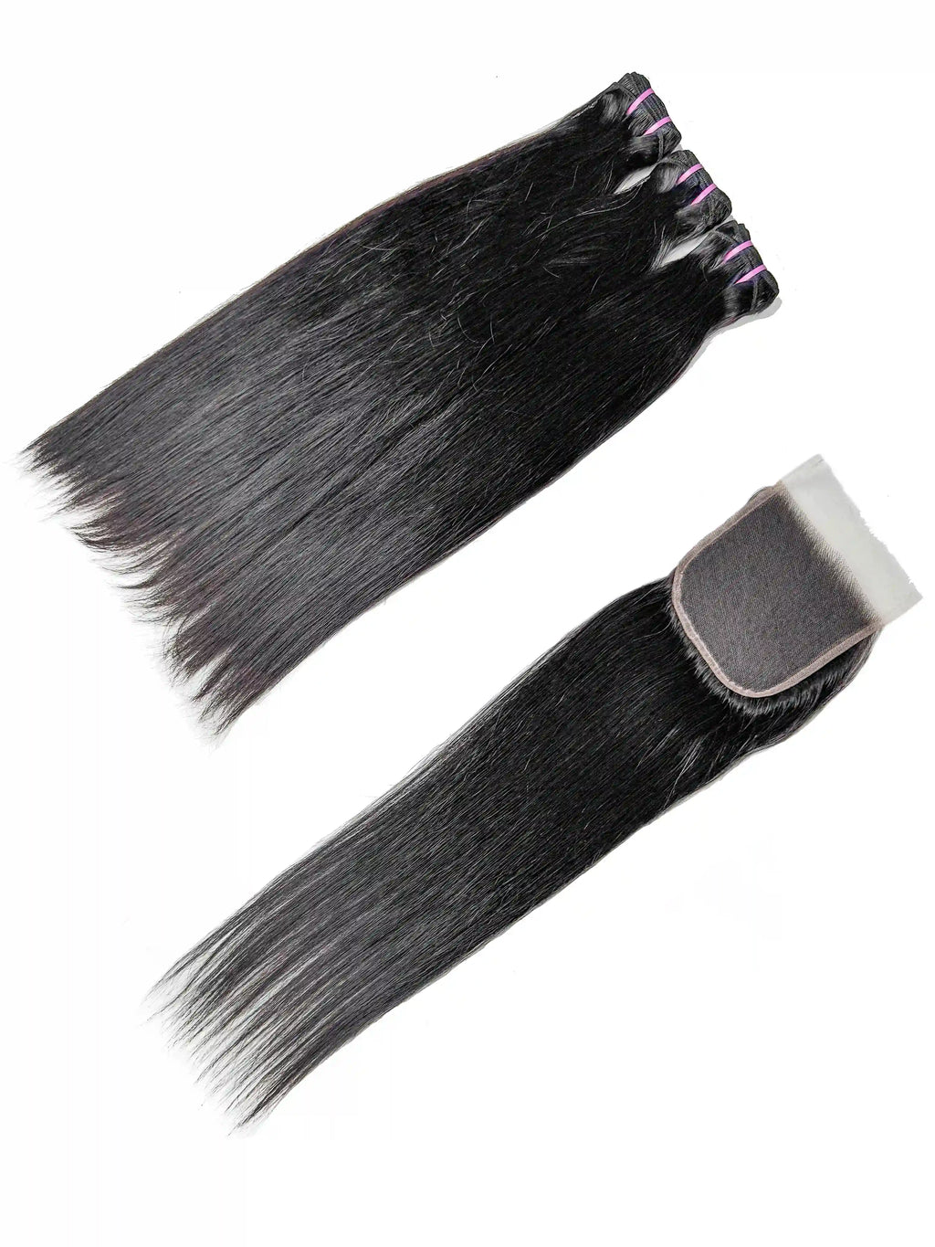 Straight 3PCS Bundles & 1PC 6x6 Lace Closure | Transparent & HD Lace | 100% Human Hair | Top Virgin Hair