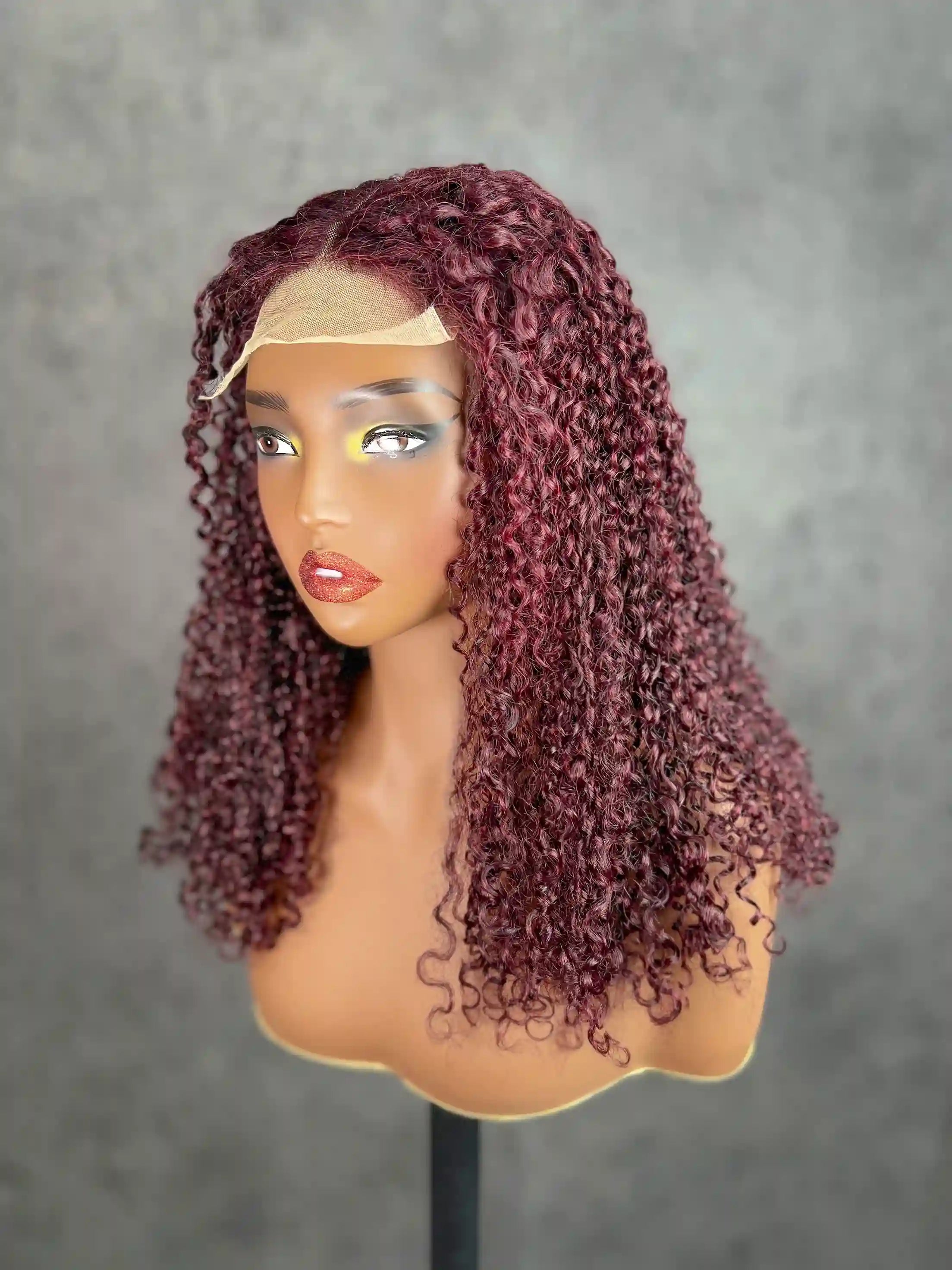 Pixie Curly SDD 99J Colorful Closure Lace Wig BoruiHair| 5x5 Closure & 13x4 Frontal| 100% Human Hair