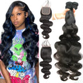 Body Wave 3PCS Bundles & 1PC 6x6 Lace Closure | Transparent & HD Lace | 100% Human Hair | Top Virgin Hair