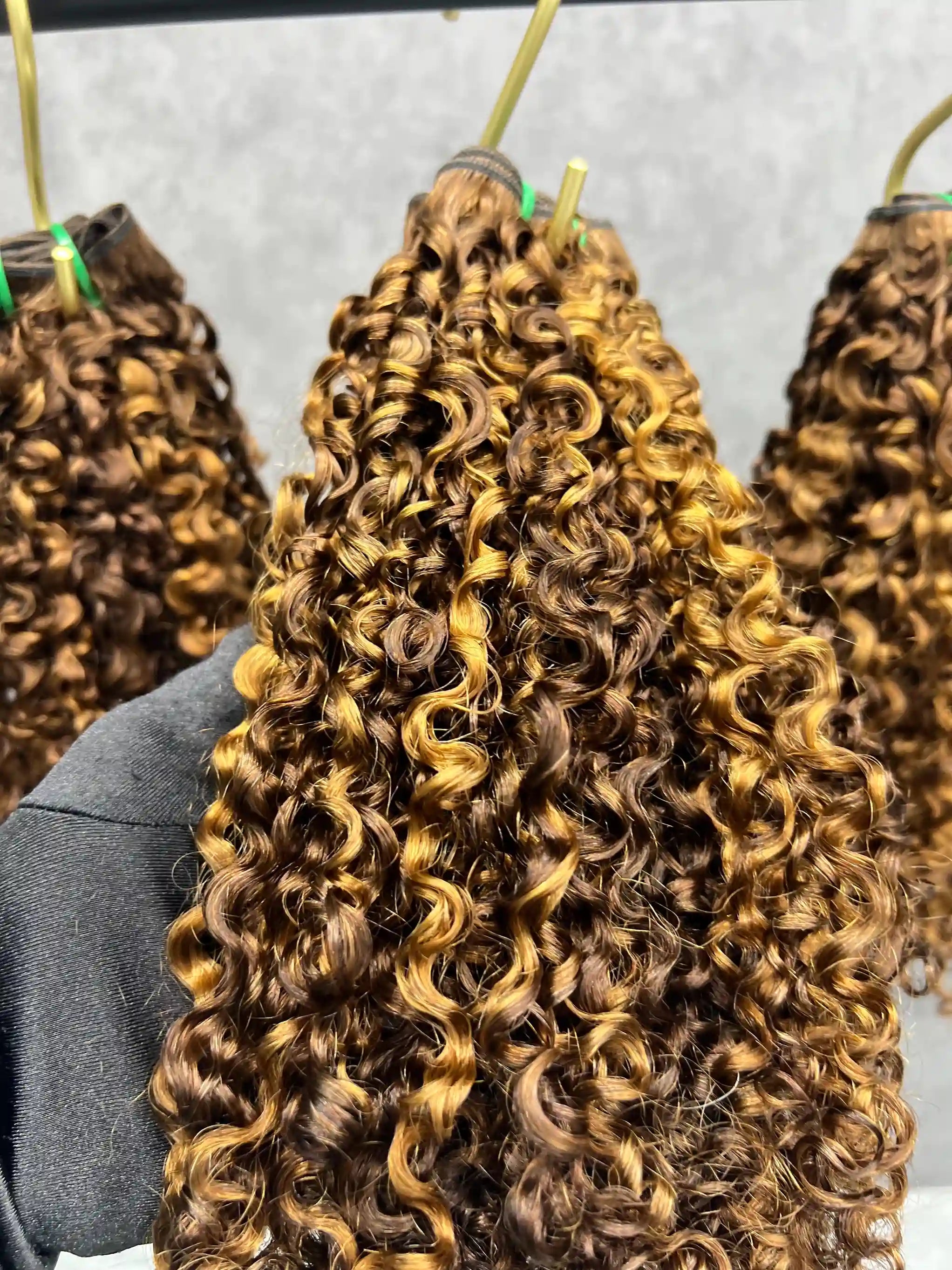 3PCS Super Double Drawn Color P4/27 Pixie Curly Hair Bundles | 12–30 Inch |  Boruihair | 100% Human Hair