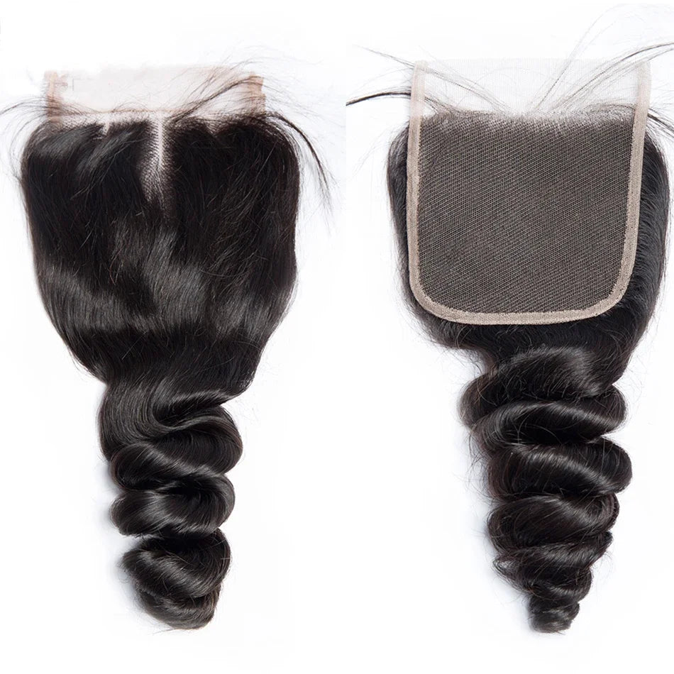 Loose Wave 4PCS Bundles & 1PC Closure or Frontal – 5x5, 13x4 & 13x6 | 100% Human Hair | HD Lace Wig | Boruihair