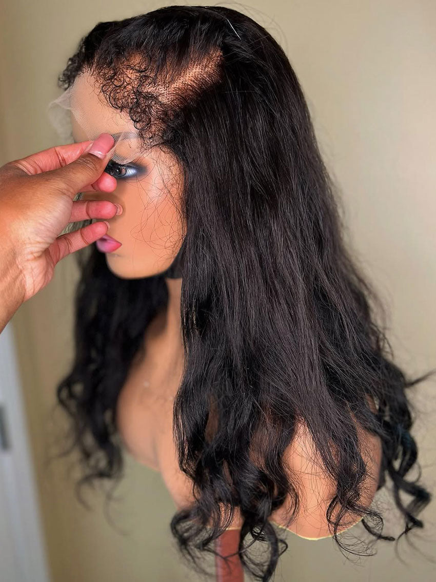 4C Edges Baby Hair Lace Wig | 13x4 & 13x6 HD Lace Frontal Wig| Natural Hairline Loose Wace Wig