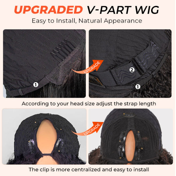 250% Density Boruihair Straight Glueless Pre‐Plucked Human Hair Wigs| V‐Part & U‐Part Options | 100% Human Hair