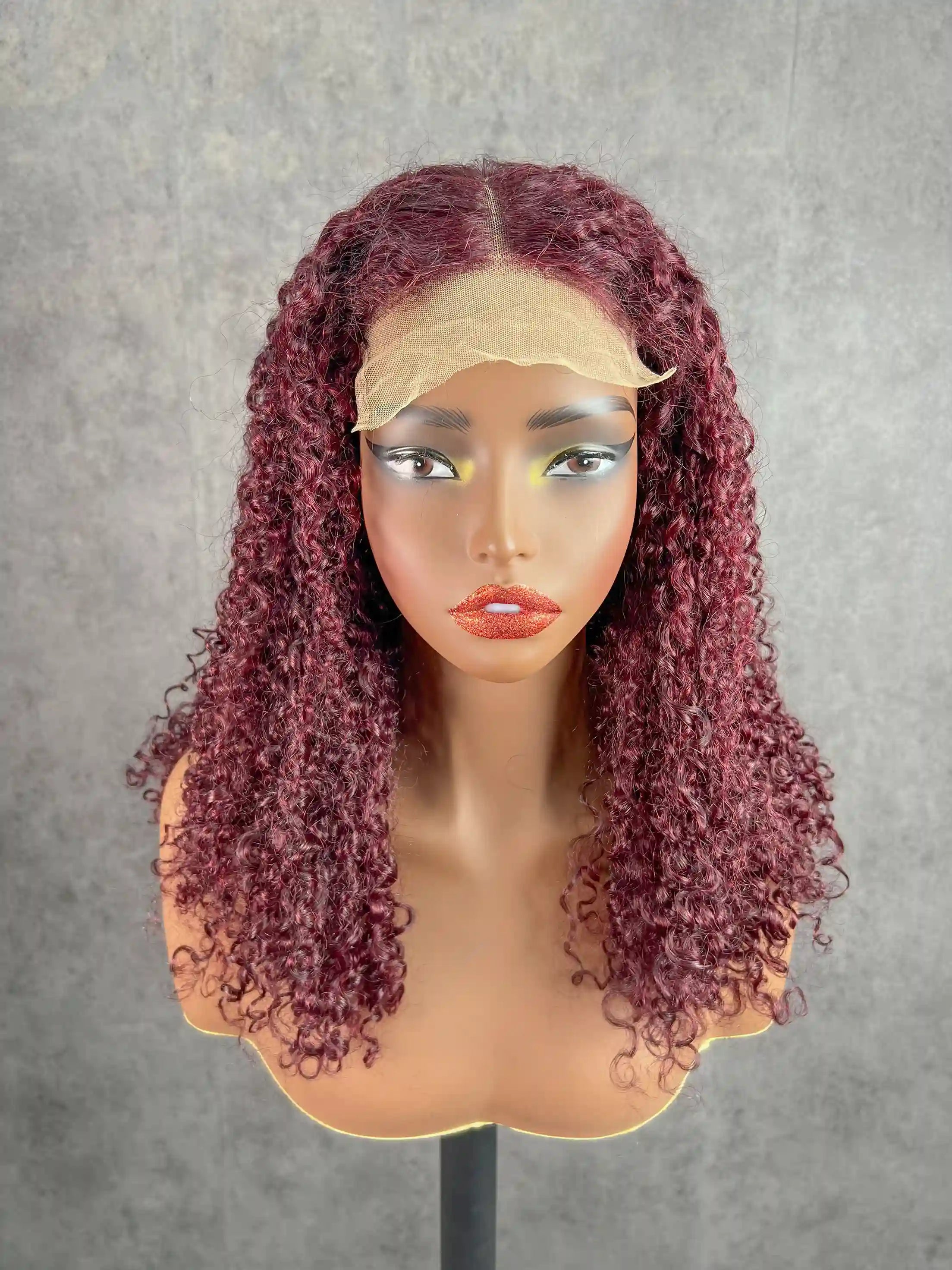 Pixie Curly SDD 99J Colorful Closure Lace Wig BoruiHair| 5x5 Closure & 13x4 Frontal| 100% Human Hair