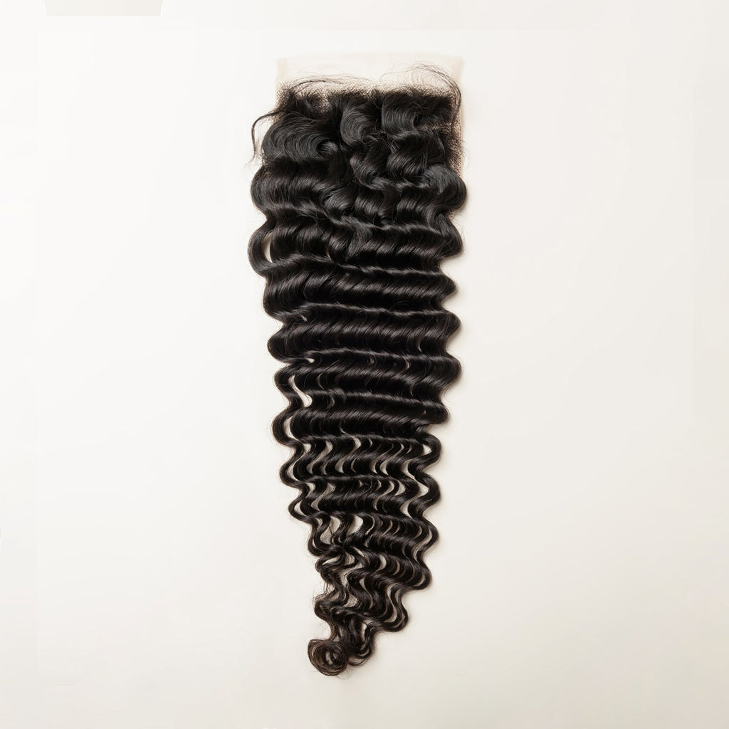 Deep Wave Lace 4x4 & 5x5 Closures | 12–22"| 100% Human Hair | Transparent & HD Lace | Boruihair
