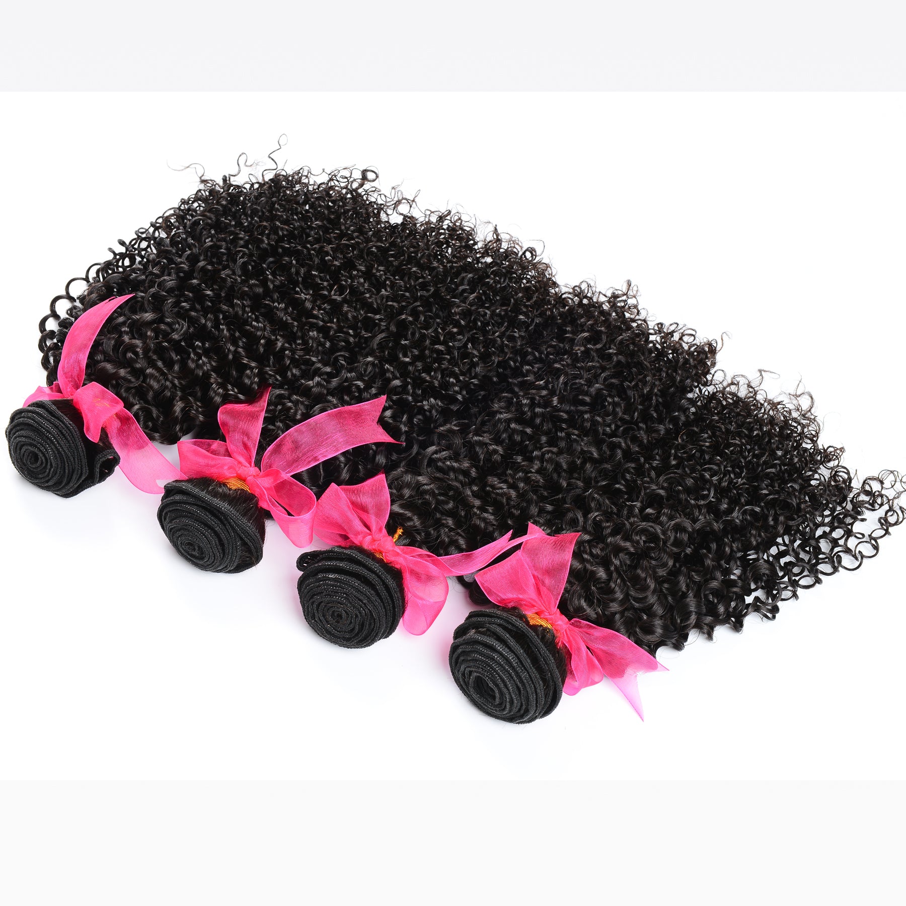 Kinky Curly 4PCS Bundles & 1PC Closure or Frontal – 5x5, 13x4 & 13x6 | 100% Human Hair | Transparent Lace Wig | Boruihair