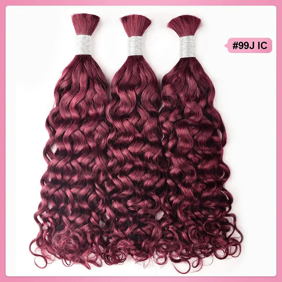 #99J Burgundy 100% Human Hair Braid Styles BORUIHAIR