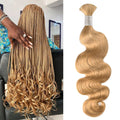 #27 Body Wave Hair Bulk | For Braiding | 100% Human Hair | BORUIHAIR
