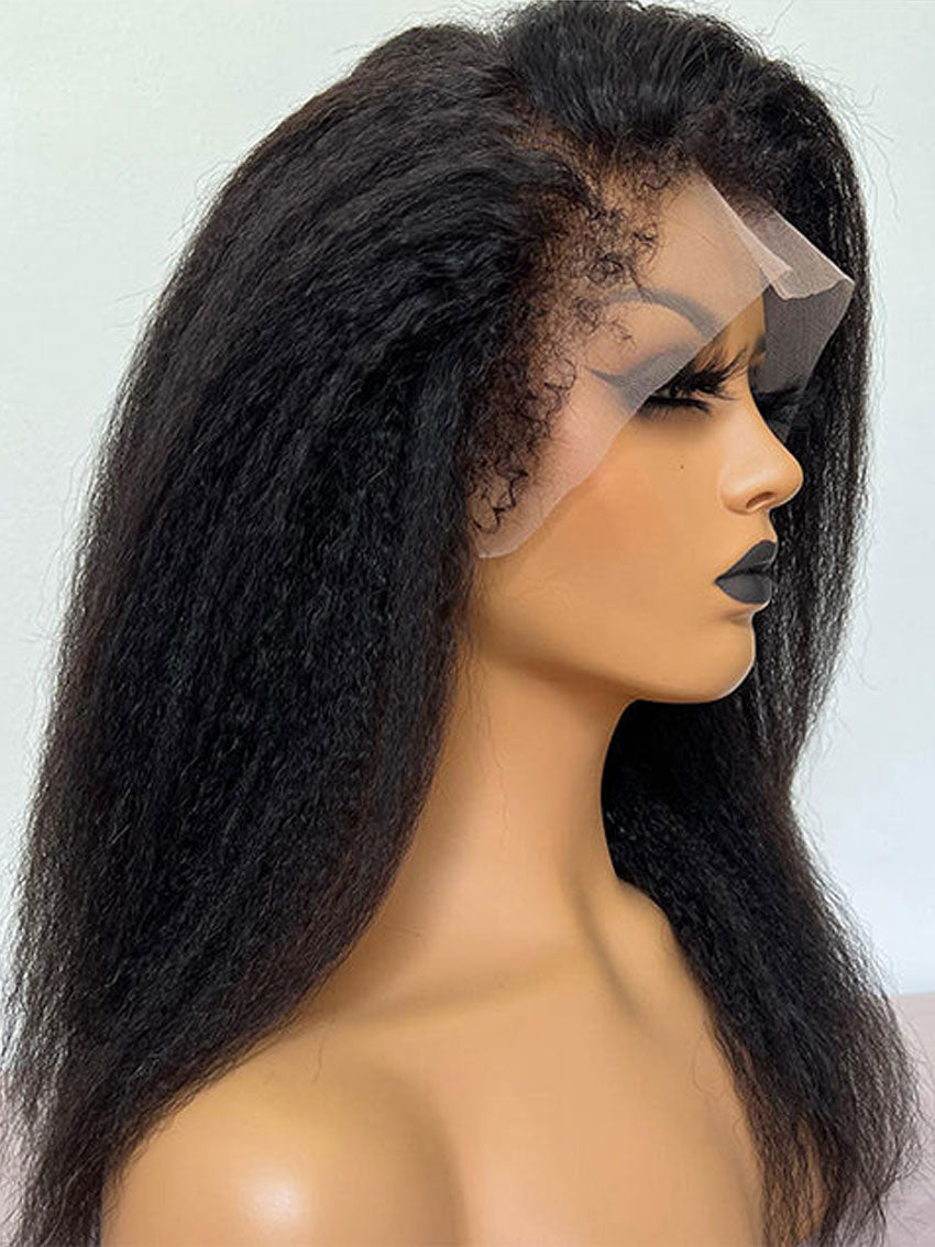 4C Edges Baby Hair Lace Wig | 13x4 & 13x6 HD Lace Frontal Wig| Natural Hairline Kinky Straight Wig