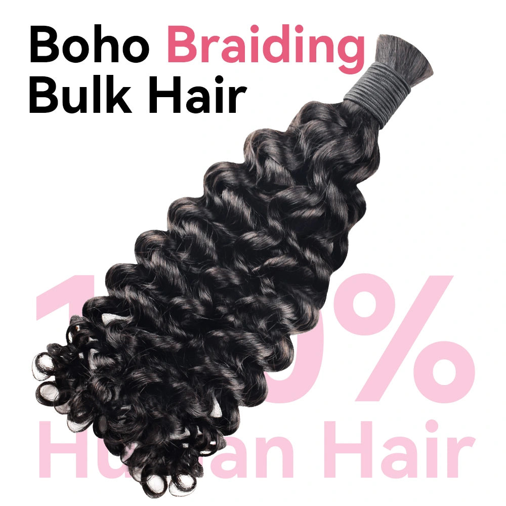 Best Human Hair For Boho Braids Deep Curly BORUIHAIR