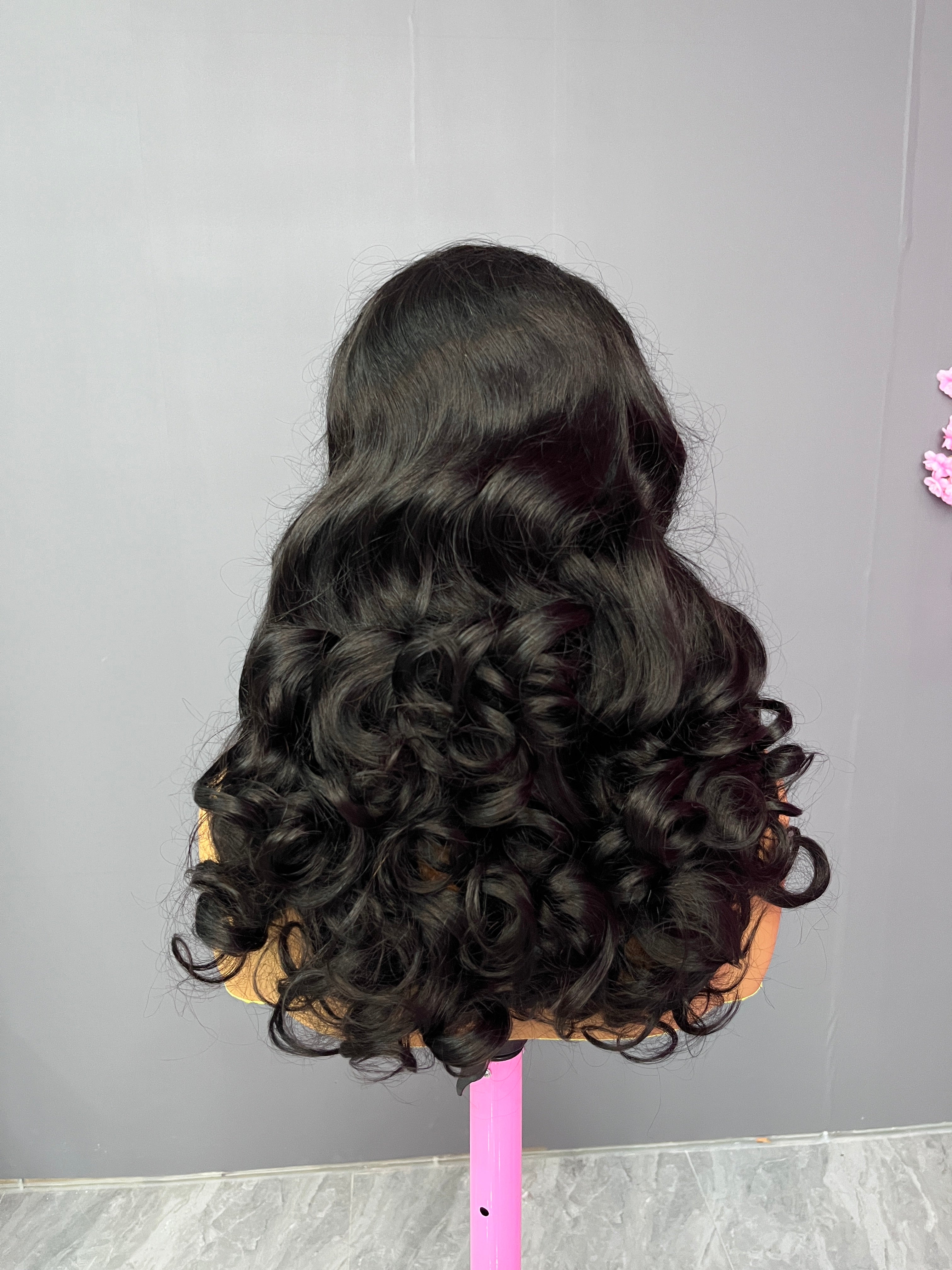 Color Lace Wig 13X4 Transparent Lace Bouncy Curly Lace Frontal Wig
