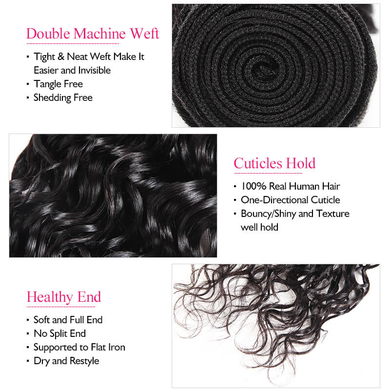 1PC Water Curly SDD Hair Bundles | 12–30 Inch |  Boruihair | 100% Human Hair