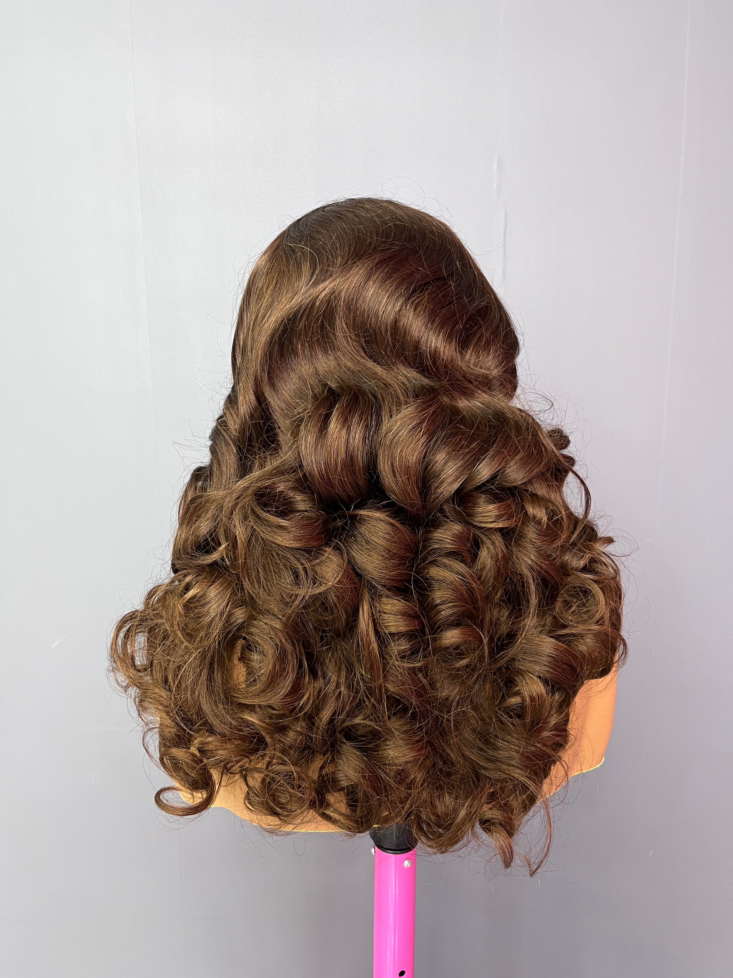 Color Lace Wig 13X4 Transparent Lace Bouncy Curly Lace Frontal Wig