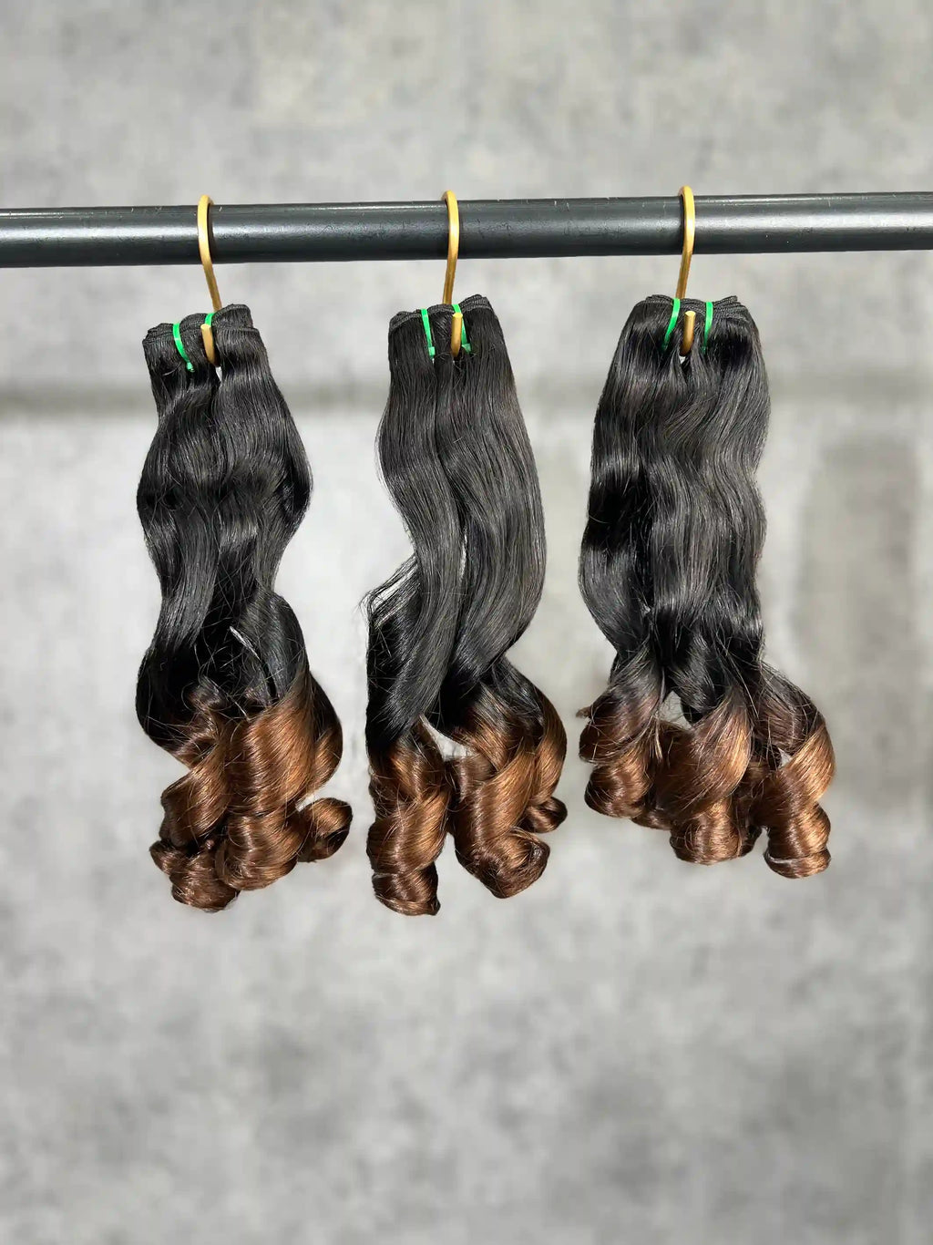3PCS Super Double Drawn Color 1B/4 Bouncy Curly Hair Bundles | 12–30 Inch | Boruihair | 100% Human Hair