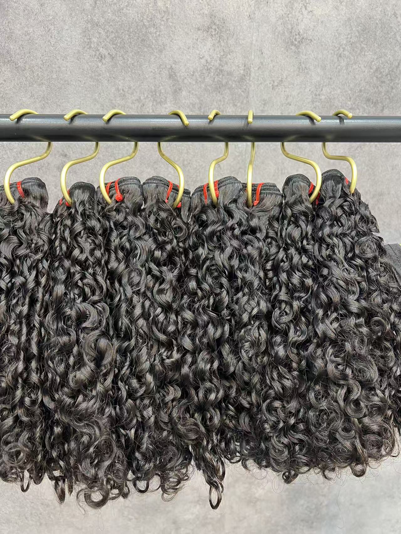 3PCS  Double Drawn Pixie Curly Large Curls Burmese Hair Bundles | 10–24 Inch | Boruihair | 100% Human Hair