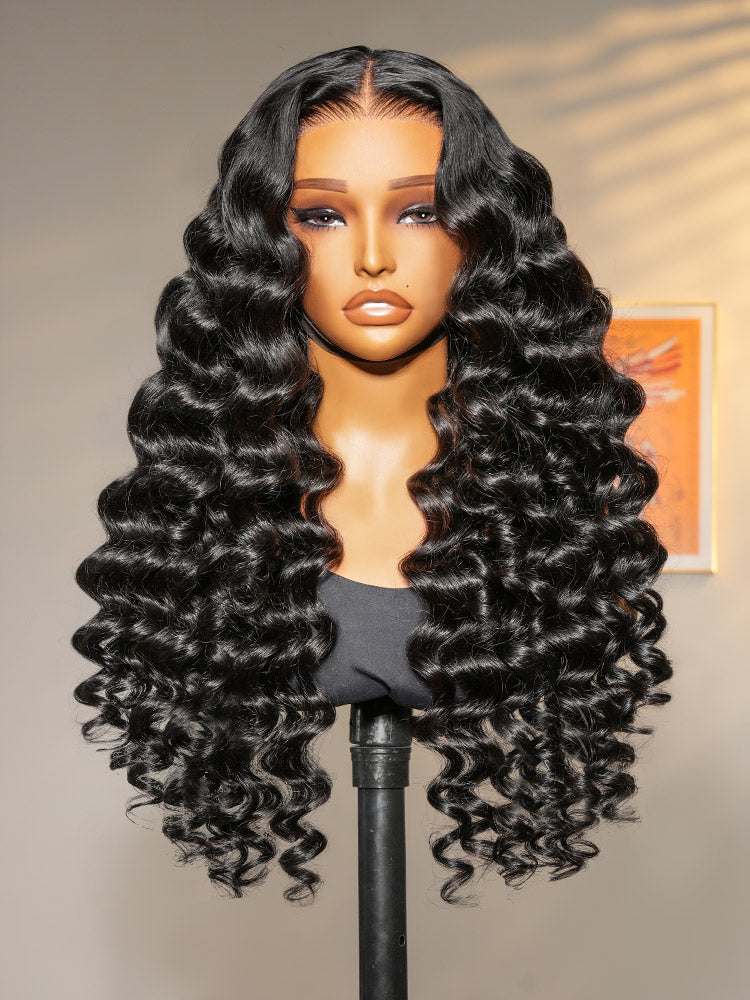Pre-bleached Loose Wave Wand Curls Wig 13x6 HD Lace Front Human Hair Wig| HD Lace & Transparent Lace | 200% & 250% Density